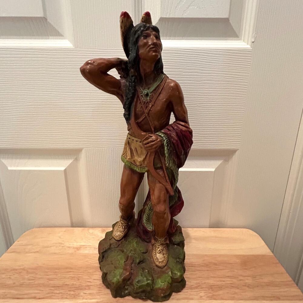 Vintage 1976 Universal Statuary Native American Warrior Archer Figurine